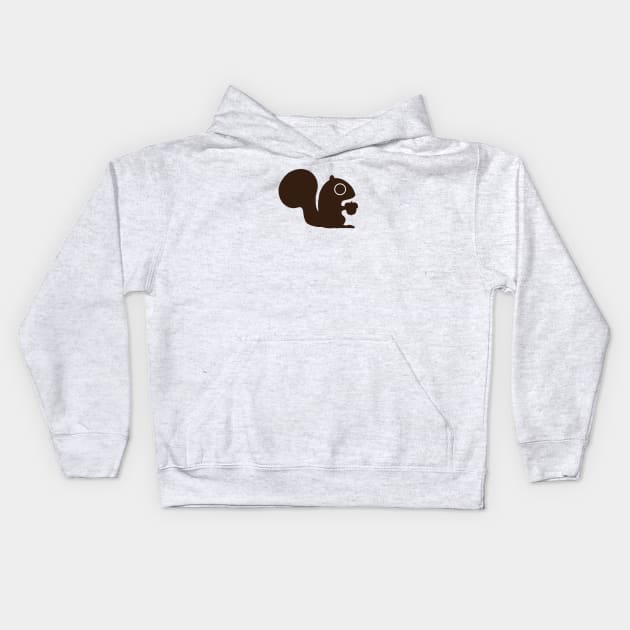 Cute Squirrel with Nut | Woodland Wildlife Kids Hoodie by Coffee Squirrel